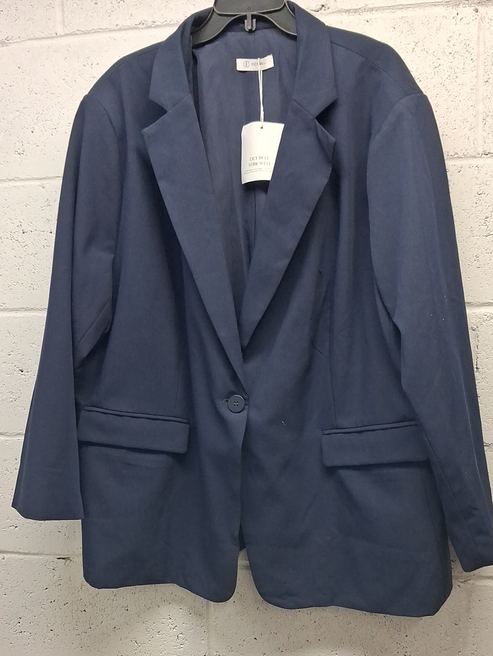 NWT Womens Plus Size Cicy Bell Navy Blazer